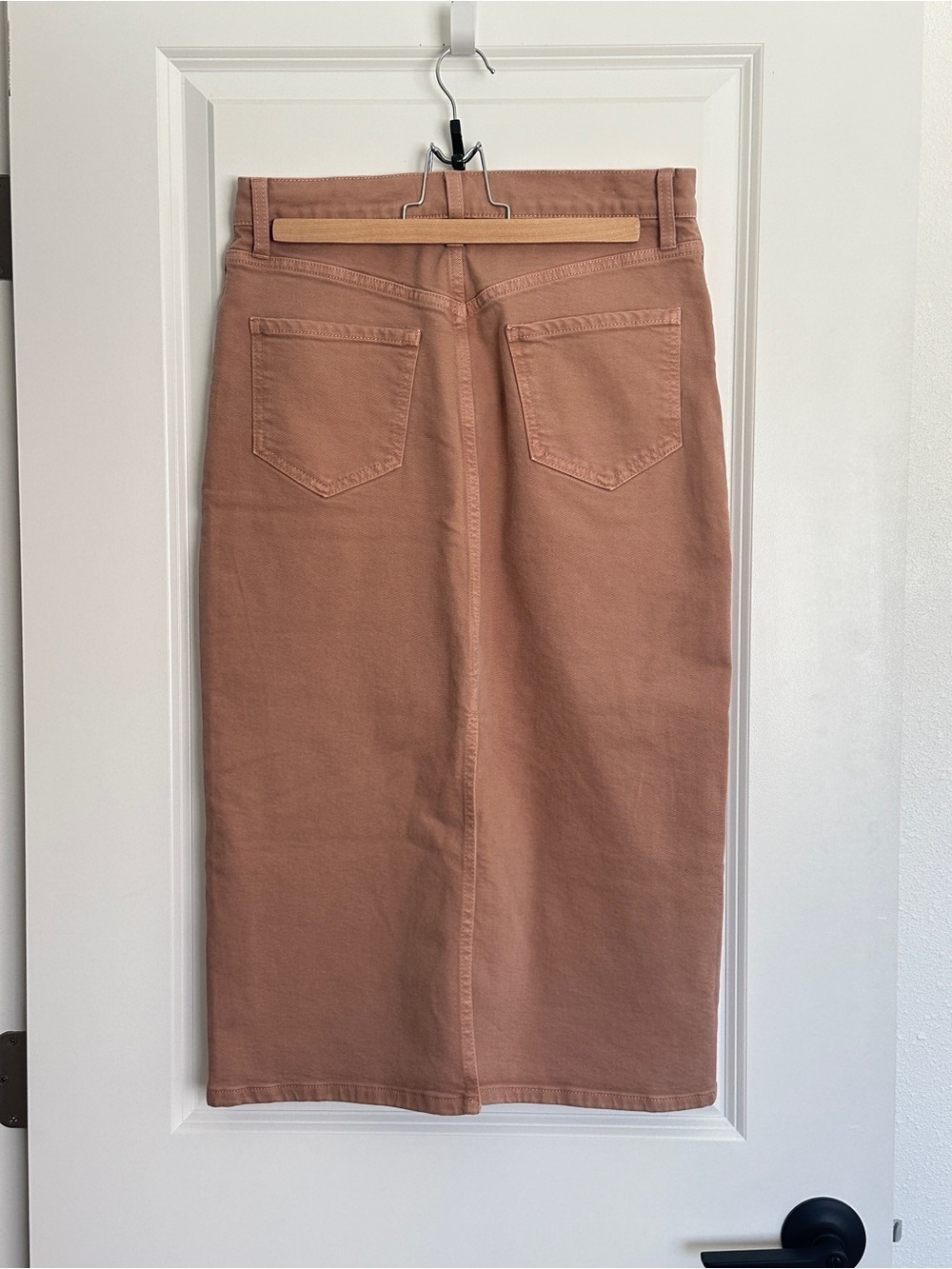 NWT Banana Republic Classic Midi Denim Pencil Skirt in Blush / Dusty Rose - Picture 4 of 5